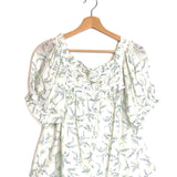 White Farley Floral Organic Cotton Top / DOEN - Size S
