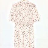 White Floral Print Georgette Smocked Mini Dress / SEE BY CHLOE - Size 38