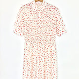 White Floral Print Georgette Smocked Mini Dress / SEE BY CHLOE - Size 38