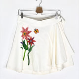 White Flower Print Cotton Wrap Skirt / LOUIS VUITTON & YAYOI KUSAMA - Size 40