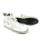 White FRANCY Pony Hair Trim High Top Sneakers / GOLDEN GOOSE - Size 38