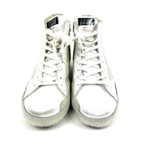 White FRANCY Pony Hair Trim High Top Sneakers / GOLDEN GOOSE - Size 38