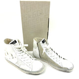 White FRANCY Pony Hair Trim High Top Sneakers / GOLDEN GOOSE - Size 38