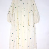 White Garden Floral Embroidered Cotton-blend Gauze Maxi Dress / ANAAK - Size 0