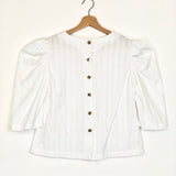 White INGA Organic Cotton Puff Sleeves Blouse / MARA HOFFMAN - Size S