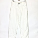 White KAORI Cotton and Linen Blend Twill Tapered Pants / ISABEL MARANT - Size 42
