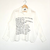 White Khadi Cotton The Anthony Dictons Shirt / MII AUX 4 SAISONS - Size S