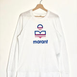 White KIEFFERF Logo Linen Long Sleeves T-shirt / ISABEL MARANT ETOILE - Size XS