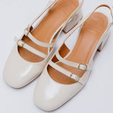 White Lacquer PAULA Patent Leather Babies / SEZANE - Size 38