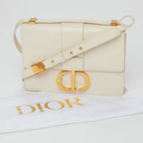 White Latte 30 Montaigne Shoulder Medium Bag / DIOR