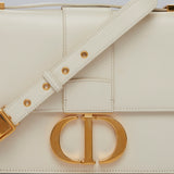 White Latte 30 Montaigne Shoulder Medium Bag / DIOR