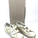 White Leather OLD SCHOOL Double Velcro Sneakers with Silver Star / GOLDEN GOOSE - Size 36