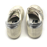 White Leather OLD SCHOOL Double Velcro Sneakers with Silver Star / GOLDEN GOOSE - Size 36