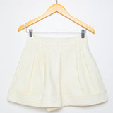 White Leather Shorts / VALENTINO - Size 36