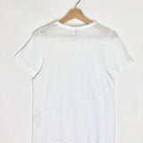 White Linen Jersey Curved Seam T-shirt / TOTEME - Size XS