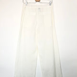 White Linen Wide Leg Pants / HOLY CAFTAN - Size 42