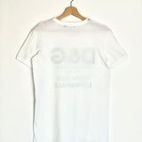 White Logo Printed  Cotton Short Sleeves Tee / DOLCE & GABBANA - Size 36