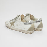 White Low Top Sneakers with Silver Stars / GOLDEN GOOSE - Size 38