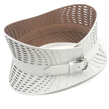 White NEO Laser Cut Corset Belt / ALAIA - Size 65cm