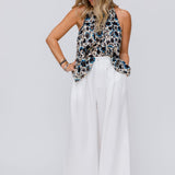 White Palazzo Pants / MARGOT - Size M