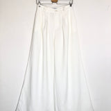 White Palazzo Pants / MARGOT - Size M
