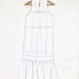 White Poplin Eyelet-Trimmed Halterneck Maxi Dress / JONATHAN SIMKHAI - Size 2