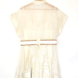 White POSTCARD Belted Broderie Anglaise Linen and Silk-blend Mini Dress / ZIMMERMANN - Size 2