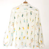 White Printed Linen Shirt / G.KERO - Size L