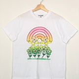 White Rainbow Cotton Jersey T-shirt / GANNI - Size M