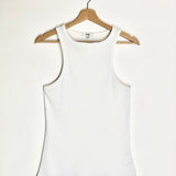 White Ribbed Stretch-Lyocell and Organic Cotton-blend Tank Top / AGOLDE - Size M