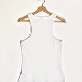 White Ribbed Stretch-Lyocell and Organic Cotton-blend Tank Top / AGOLDE - Size M