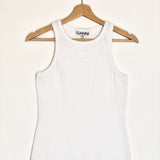 White Ribbed Tank Top / GANNI - Size XS
