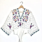 White Romantic Bandanas Bodysuit / FARM RIO - Size S