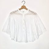 White SAFI Embroidered Organic Cotton Blouse / ISABEL MARANT ETOILE - Size 36