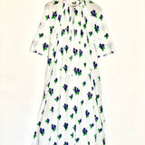 White SHERAZADE Floral Cotton Fluid Dress / MII AUX 4 SAISON - Size S
