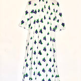 White SHERAZADE Floral Cotton Fluid Dress / MII AUX 4 SAISON - Size S