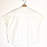 White Short Sleeves Cotton Shirt / VINCE - Size XS