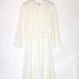 White SKALY Lace Inserts Slip Midi Dress / IRO - Size 38