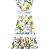White Summer Garden Maxi Dress / FARM RIO - Size S
