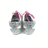 White SUPERSTAR Glitter-Detail Leather Sneakers / GOLDEN GOOSE - Size 37