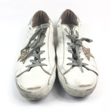 White SUPERSTAR Gold Glitter Star Leather Sneakers / GOLDEN GOOSE - Size 41