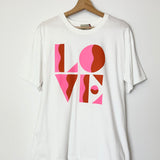 White  T-shirt "LOVE" / JOHANNA PARIS - One Size