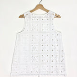 White Tula English Embroidered Reversible Top / MIGUELINA - Size S