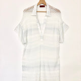 White Tunic Lame Viscose with Raschel Workmanship Cover-up / MISSONI MARE - Size 40