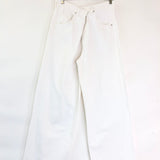 White VANA Asymmetric Wide-leg Denim Jeans / AGOLDE - Size 27