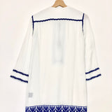 White VARYA Cotton Embroidered Tunic Dress / ISABEL MARANT ETOILE - Size 36