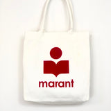 White YENKY Flocked-logo Cotton Tote Bag / ISABEL MARANT