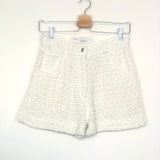 White ZELYSA Tweed Shorts / IRO - Size 34