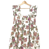 White/Antique Floral JUDE Printed Linen Mini Dress  / POSSE - Size XS