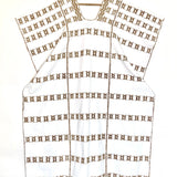 White/Beige Embroidered Three Panel Maxi Kaftan n°74 / PIPPA HOLT - One Size